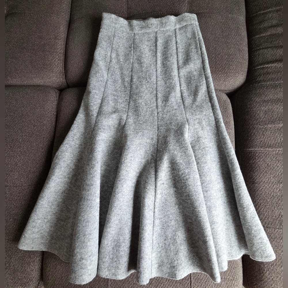 Zow Zow Grey Acrylic, Wool And Polyester Skirt In Size 0.